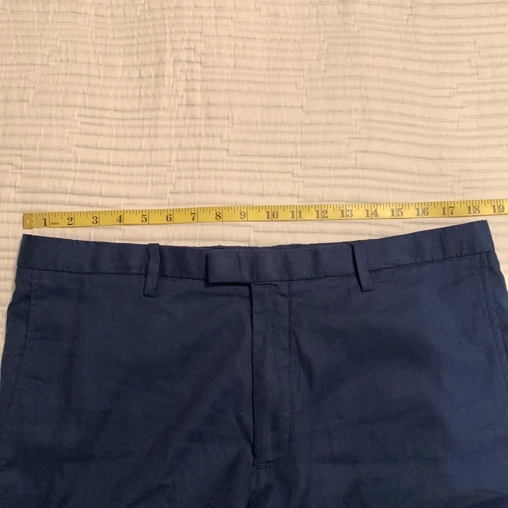 Banana Republic Men Slim Fit Performance Linen Pant 35X30 Navy
